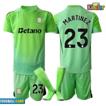 Aston Villa Emiliano Martinez #23 Torwart Auswärts Trikotsatz Kinder 2025-26 Kurzarm (+ Kurze Hosen)